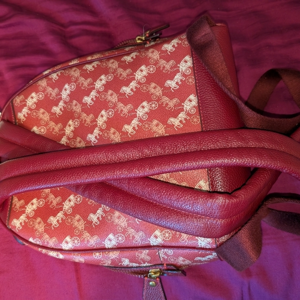Coach Red Backpack - image 4